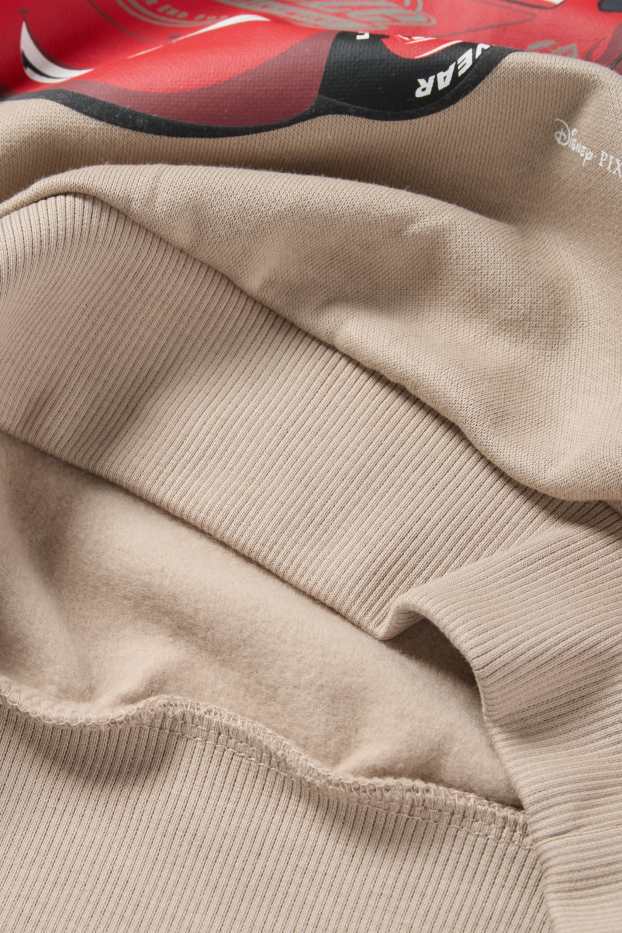 Enfants garçons - Cars - sweat à capuche - beige