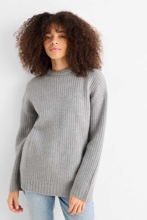 Dona - Jersei - acanalat - gris jaspiat