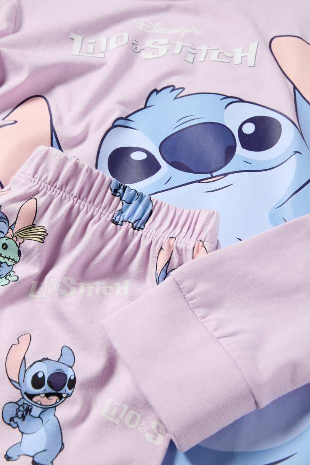 Děti - dívky - Lilo & Stitch - pyžamo - 2dílné - růžová