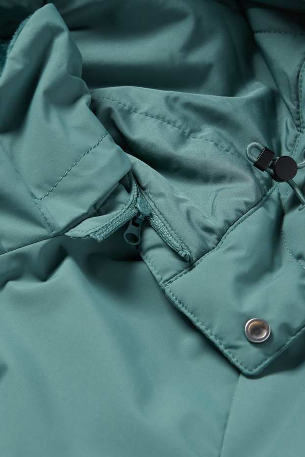 Damen - Jacke mit Kapuze - gefüttert - wasserabweisend - grün