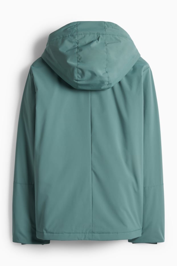 Damen - Jacke mit Kapuze - gefüttert - wasserabweisend - grün