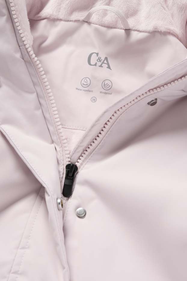Women - Jacket with hood - lined - water-repellent - rose