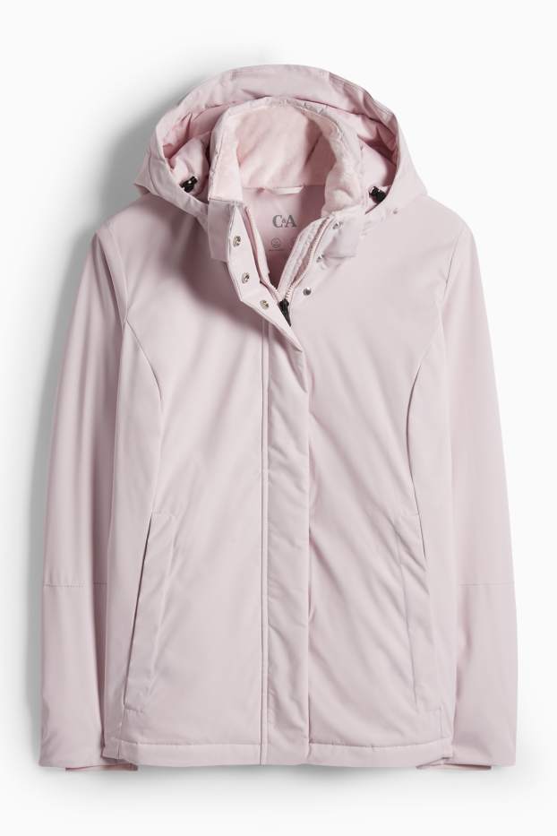 Women - Jacket with hood - lined - water-repellent - rose