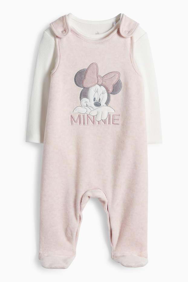 Baby Mädchen - Minnie Maus - Strampler-Set - 2 teilig - rosa