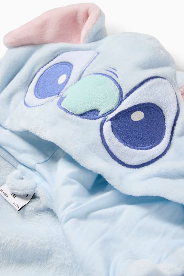 Copii - Fete - Lilo & Stitch - halat de baie cu glugă - albastru deschis