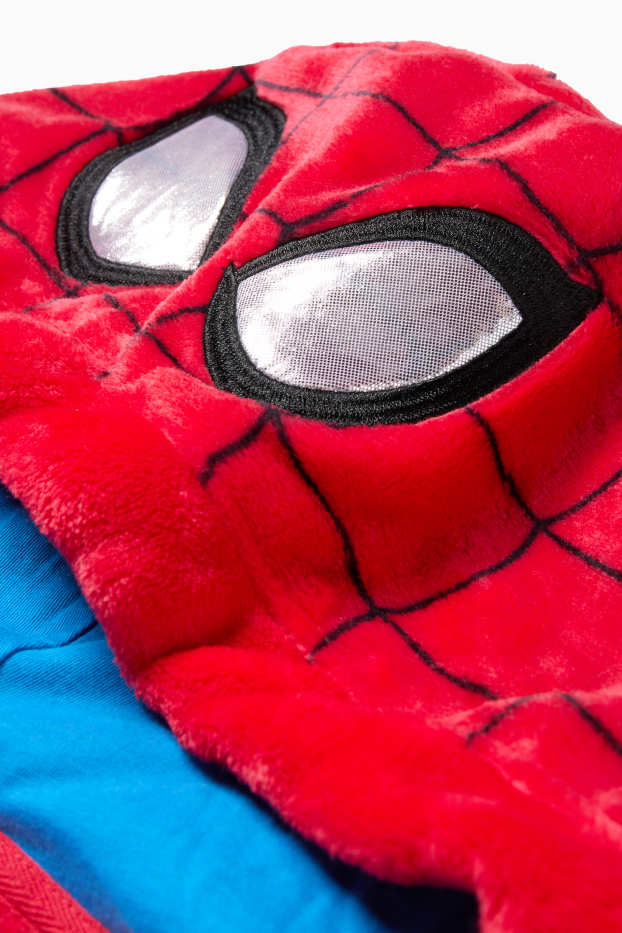 Kinderen: jongens - Spider-Man - badjas met capuchon - rood / blauw