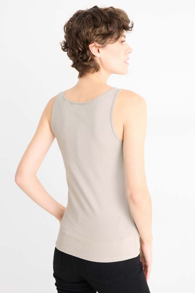 Damen - Multipack 2er - Top - grau / schwarz