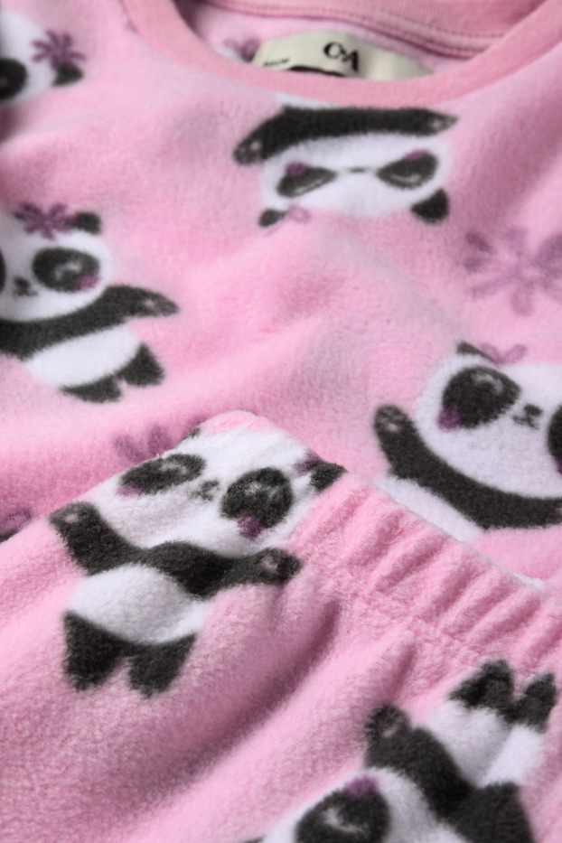 Nena - Panda - pijama d’hivern - 2 peces - rosa