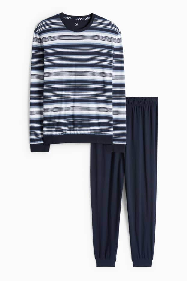 Heren - Pyjama - donkerblauw