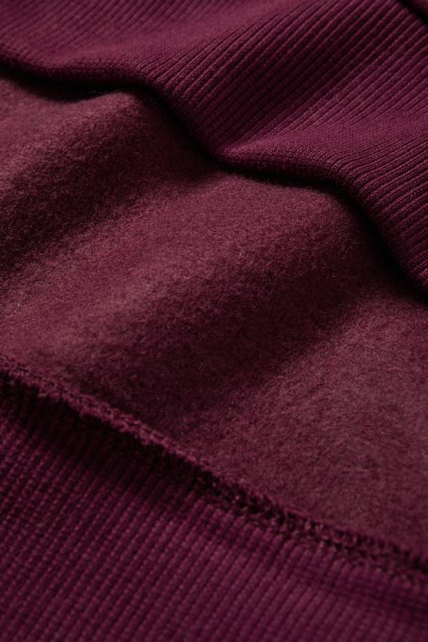 Pánské - Vánoční mikina - Snoopy - tmavočervená