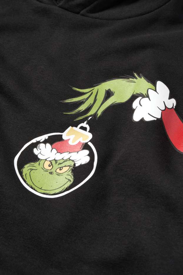 Herren - Weihnachts-Oversized-Hoodie - Der Grinch - schwarz