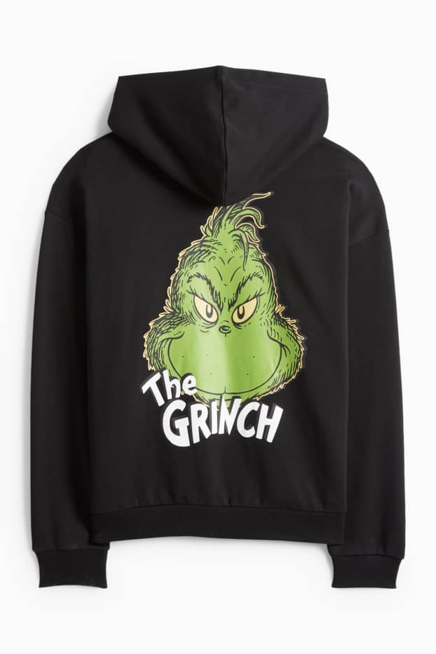 Herren - Weihnachts-Oversized-Hoodie - Der Grinch - schwarz
