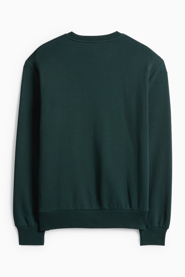 Pánské - Vánoční mikina - Peanuts - tmavozelená