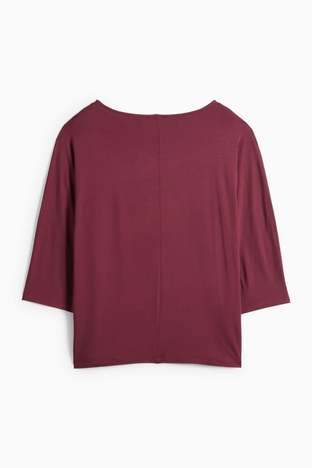 Dámské - Tričko s dlouhým rukávem - bordeaux