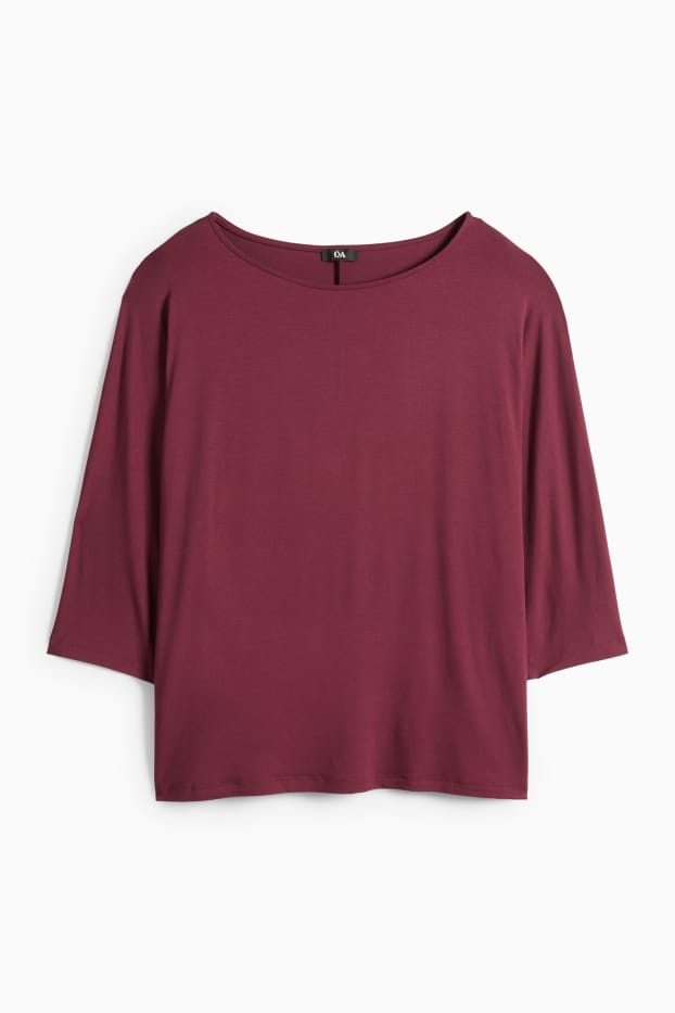 Dámské - Tričko s dlouhým rukávem - bordeaux