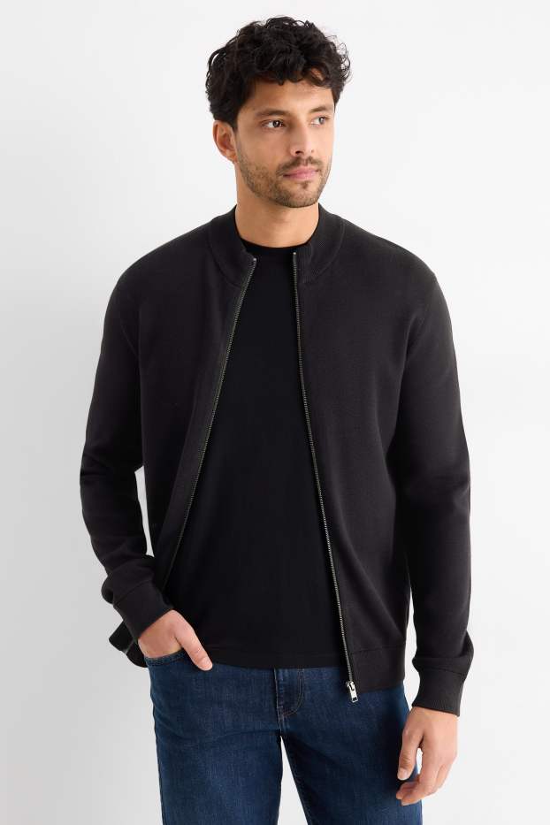 Men - Cardigan - black