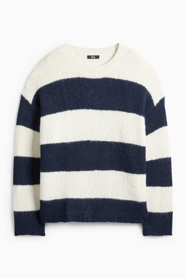 Dámské - Svetr - tmavomodrá / krémově bílá