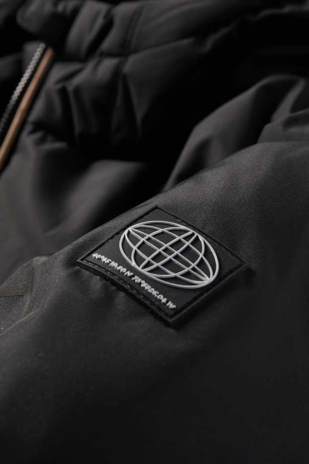 Enfants garçons - Doudoune à capuche - finition déperlante - marron