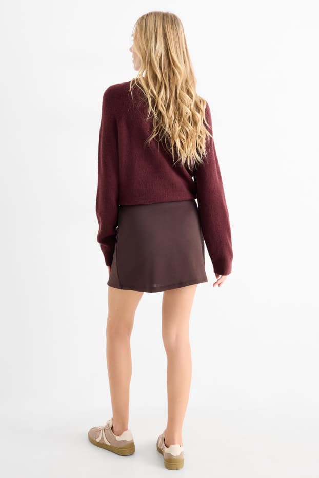 Femmes - Jupe en jean - marron foncé