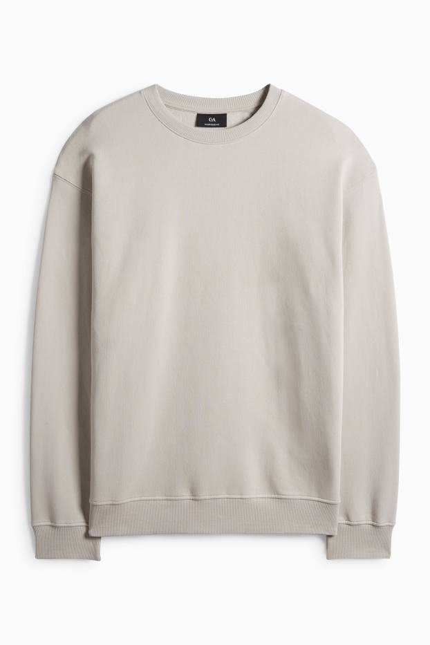 Pánské - Oversized mikina - světle šedá