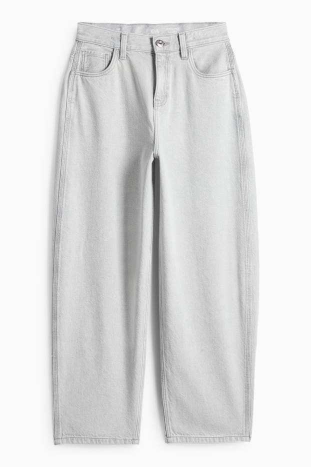 Děti - dívky - Relaxed jeans - džíny - světle šedé