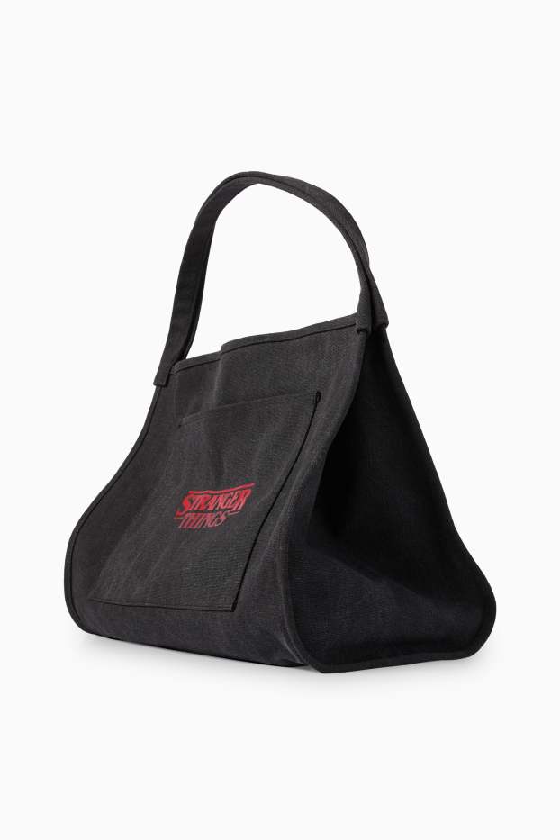 Damen - Großer Shopper - Stranger Things - schwarz