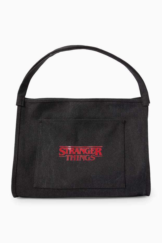 Damen - Großer Shopper - Stranger Things - schwarz