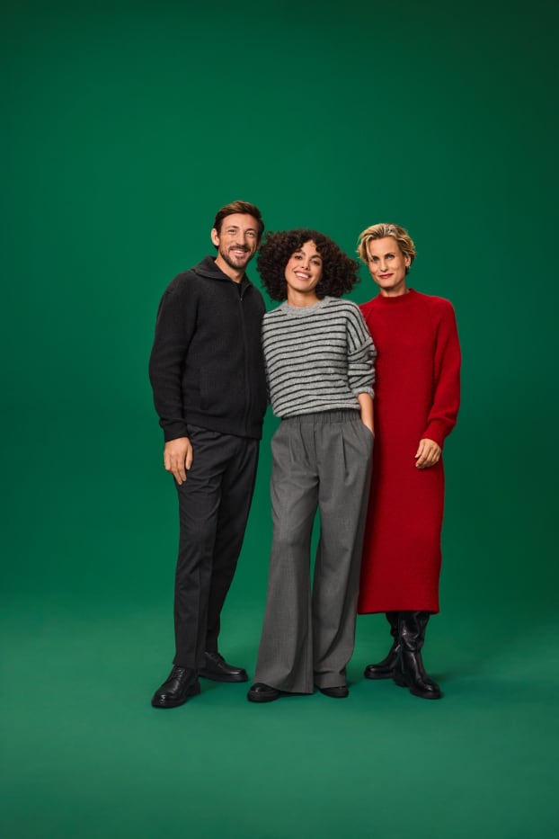 Femmes - Pantalon en toile - mid waist - tapered fit - gris