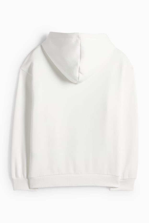 Děti - dívky - Wednesday - mikina s kapucí - bílá