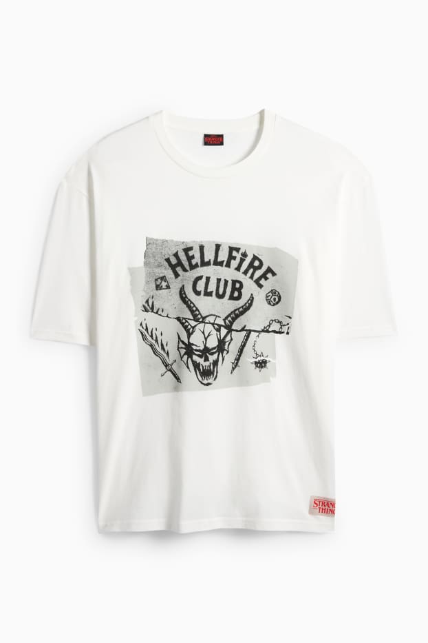 Bărbați - Tricou - supradimensionat - Stranger Things - alb