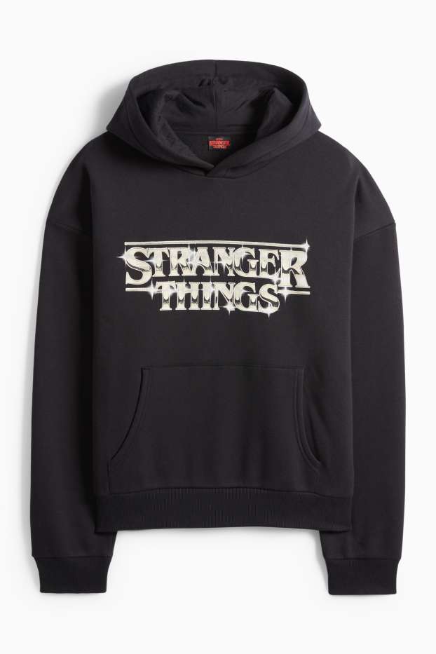 Herren - Hoodie - Unisex - Stranger Things - schwarz