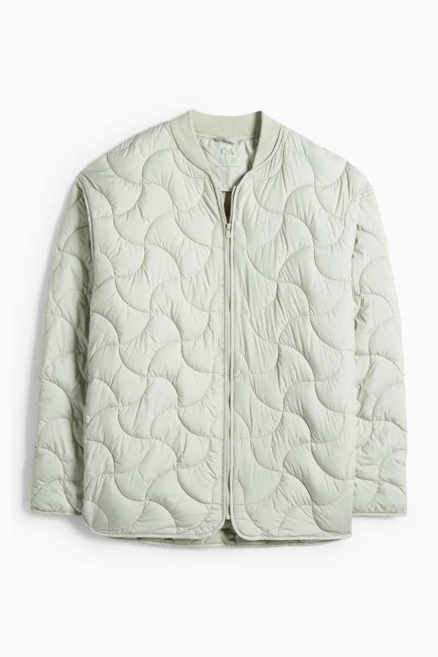 Dámské - Prošívaná bunda - světle zelená