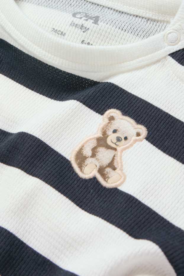 Nadó nen - Osset - dessuadora per a nadó - de ratlles - estructurat - blau fosc / blanc trencat