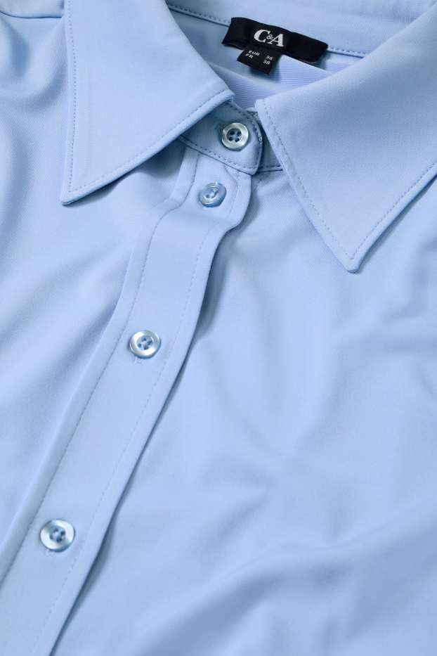 Women - Jersey blouse - light blue