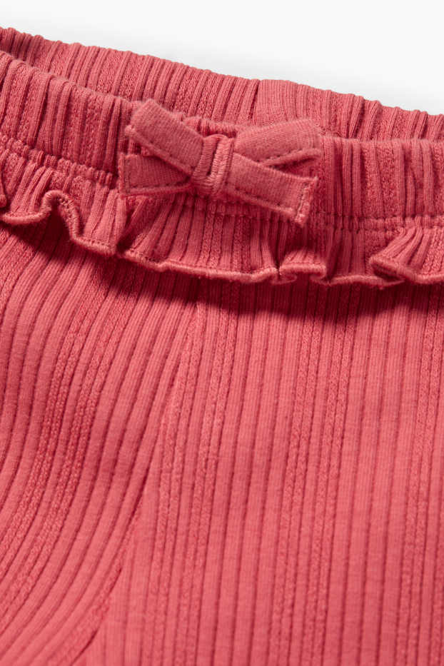 Baby: meisjes - Babylegging - ribstof - rood