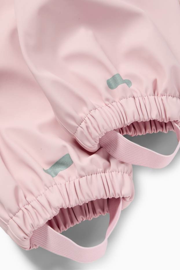 Baby Mädchen - Baby-Regenhose - wasserdicht - rosa
