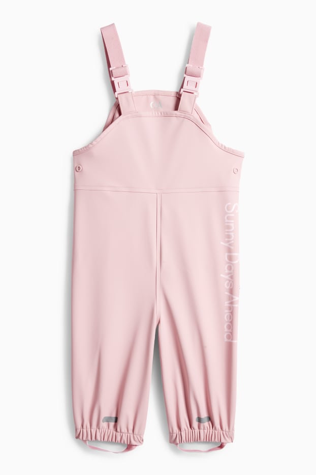 Baby Mädchen - Baby-Regenhose - wasserdicht - rosa