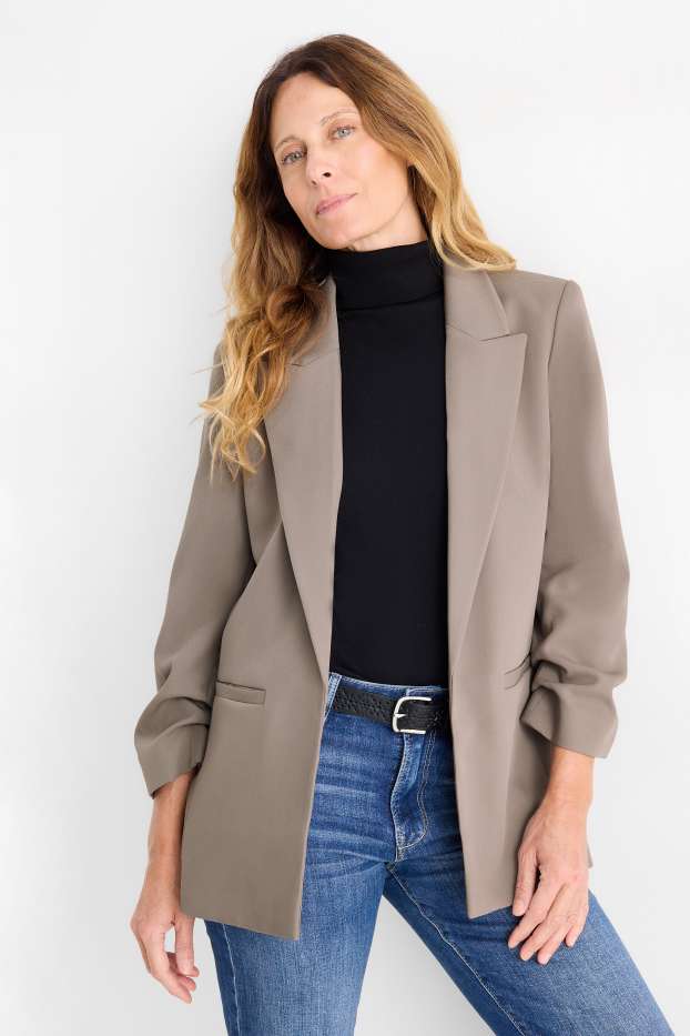 Dámské - Business blejzr - regular fit - taupe