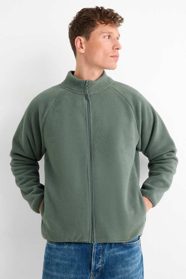 Hommes - Veste en polaire - vert foncé