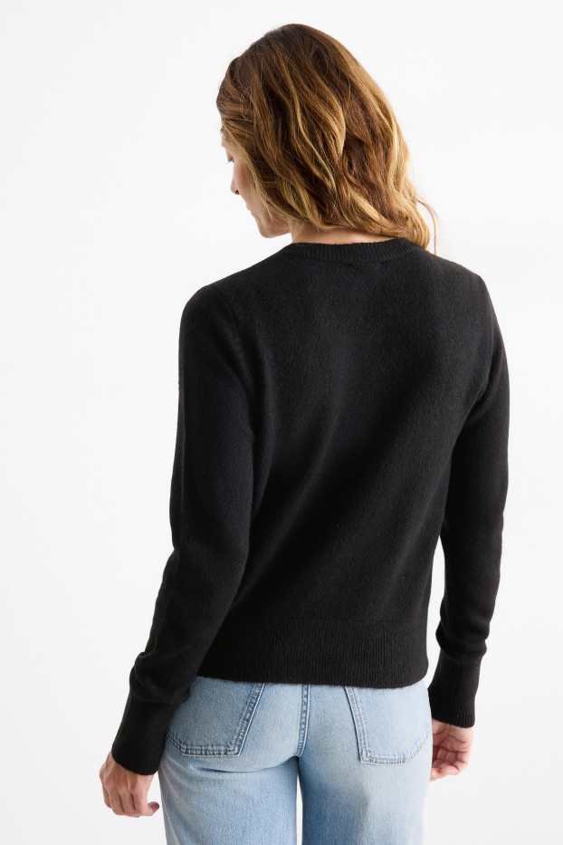 Damen - Strickjacke - schwarz