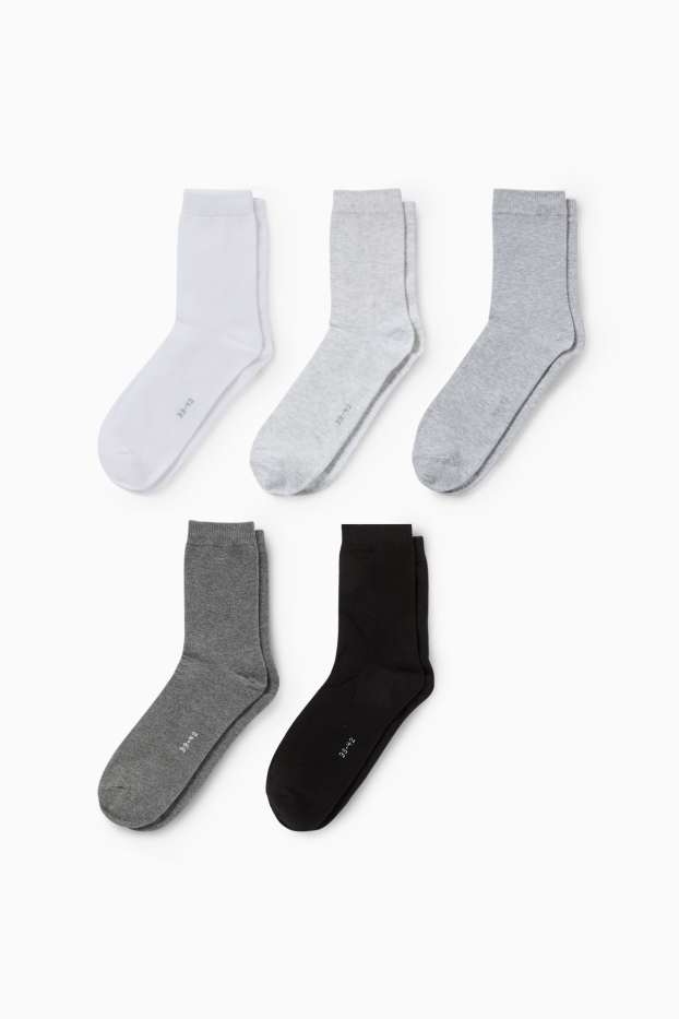 Damen - Multipack 5er - Socken - hellgrau