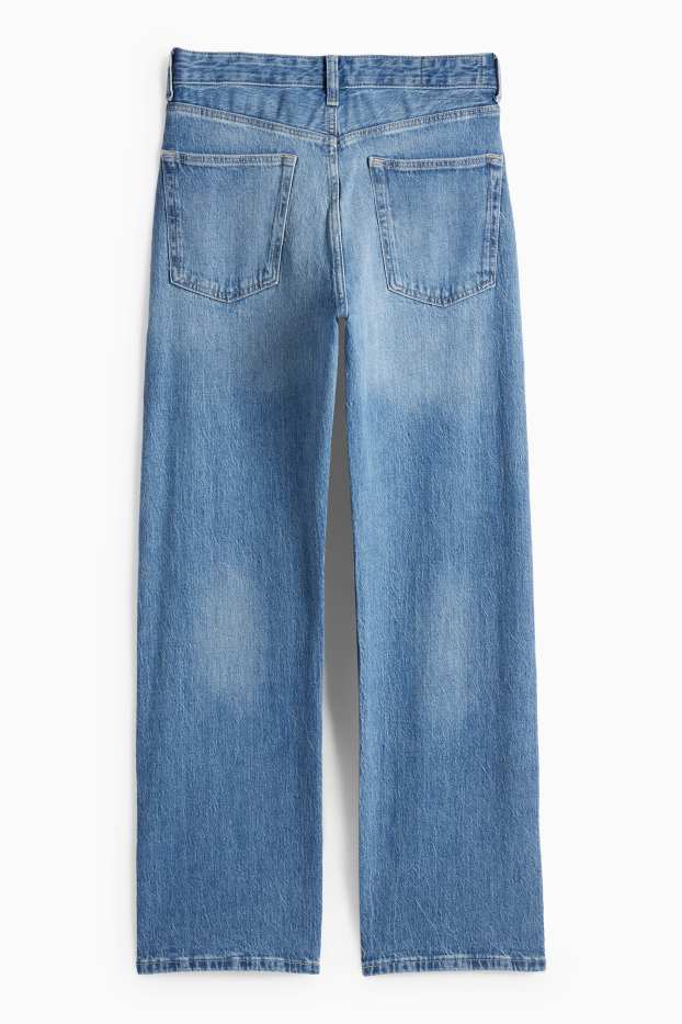 Femei - Straight jeans - talie înaltă - LYCRA® - denim-albastru deschis