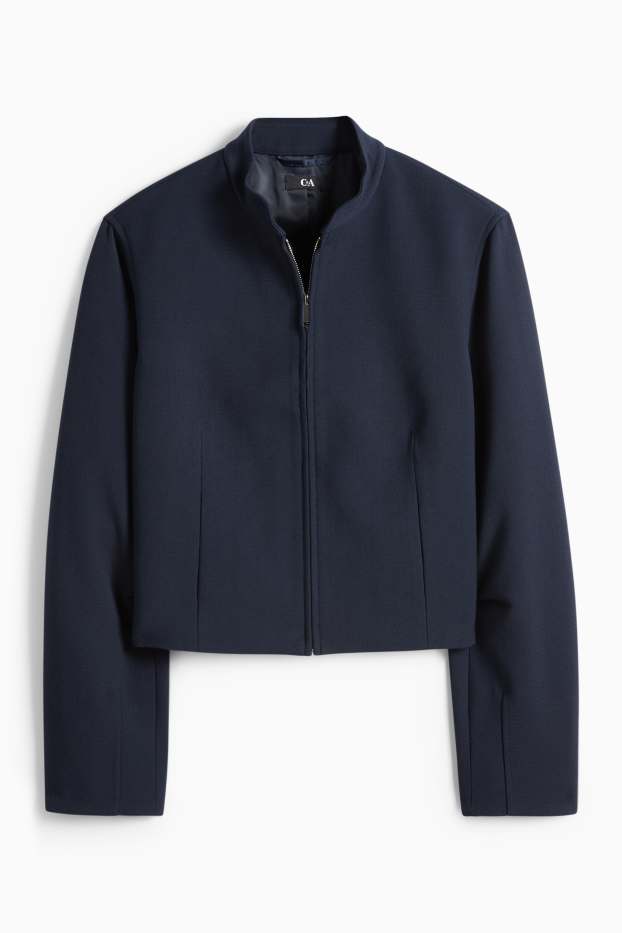 Damen - Crop Oversized-Blazer - dunkelblau