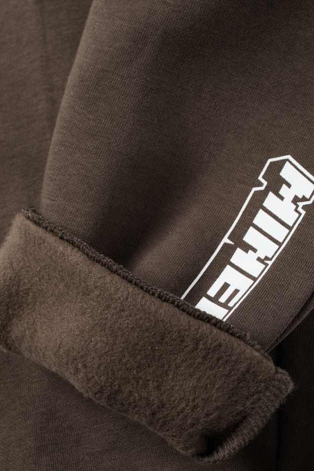 Děti - chlapci - Minecraft - teplákové kalhoty - khaki