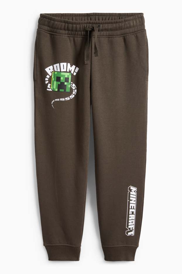Děti - chlapci - Minecraft - teplákové kalhoty - khaki