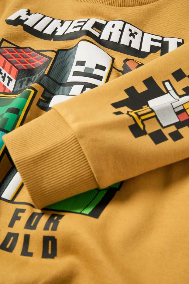 Děti - chlapci - Minecraft - mikina - hořčicově žlutá
