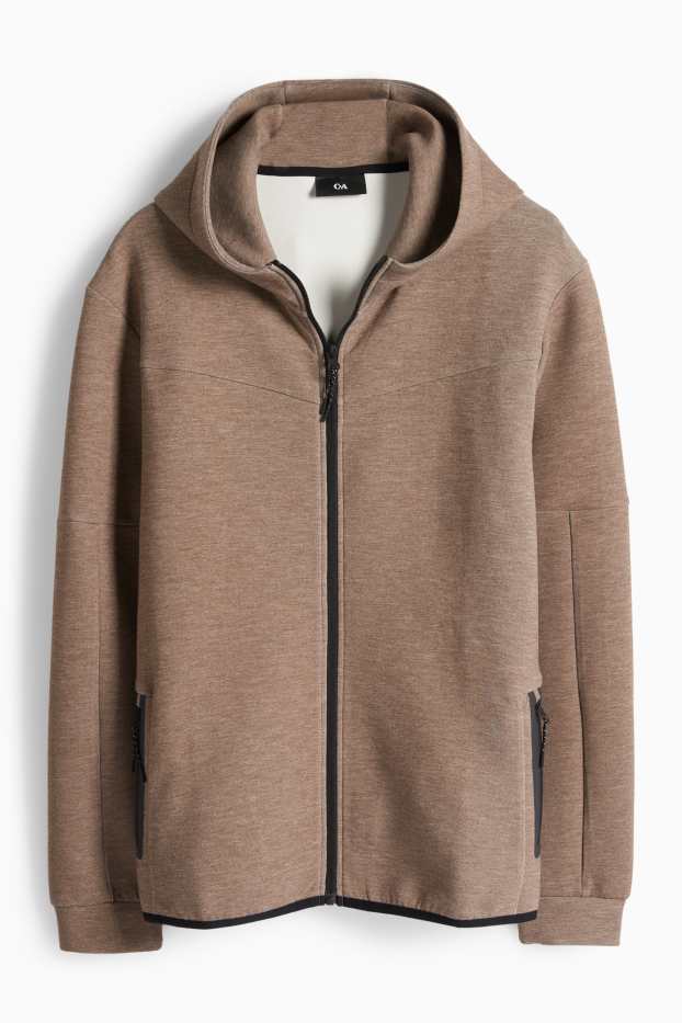 Men - Zip-through hoodie - brown