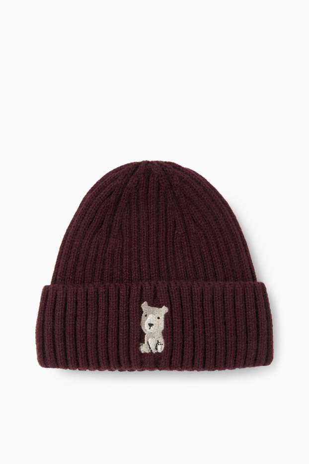 Children Boys - Hat, knitted - brown