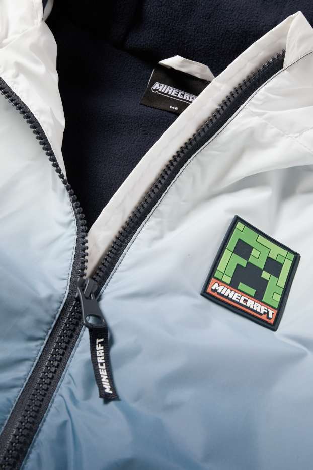 Kinder Jungen - Minecraft - Jacke - gemustert - dunkelblau