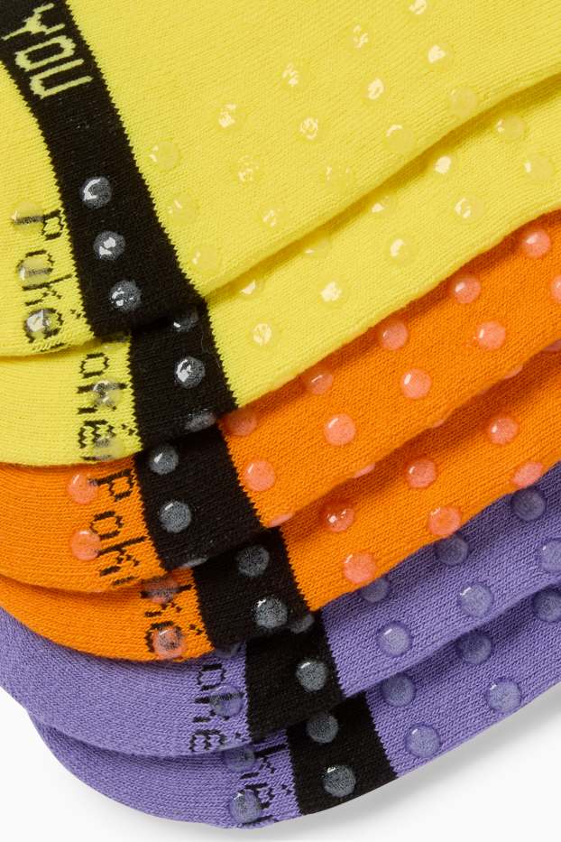 Nen - Paquet de 3 - Pokémon - mitjons càlids antilliscants amb dibuix - multicolor